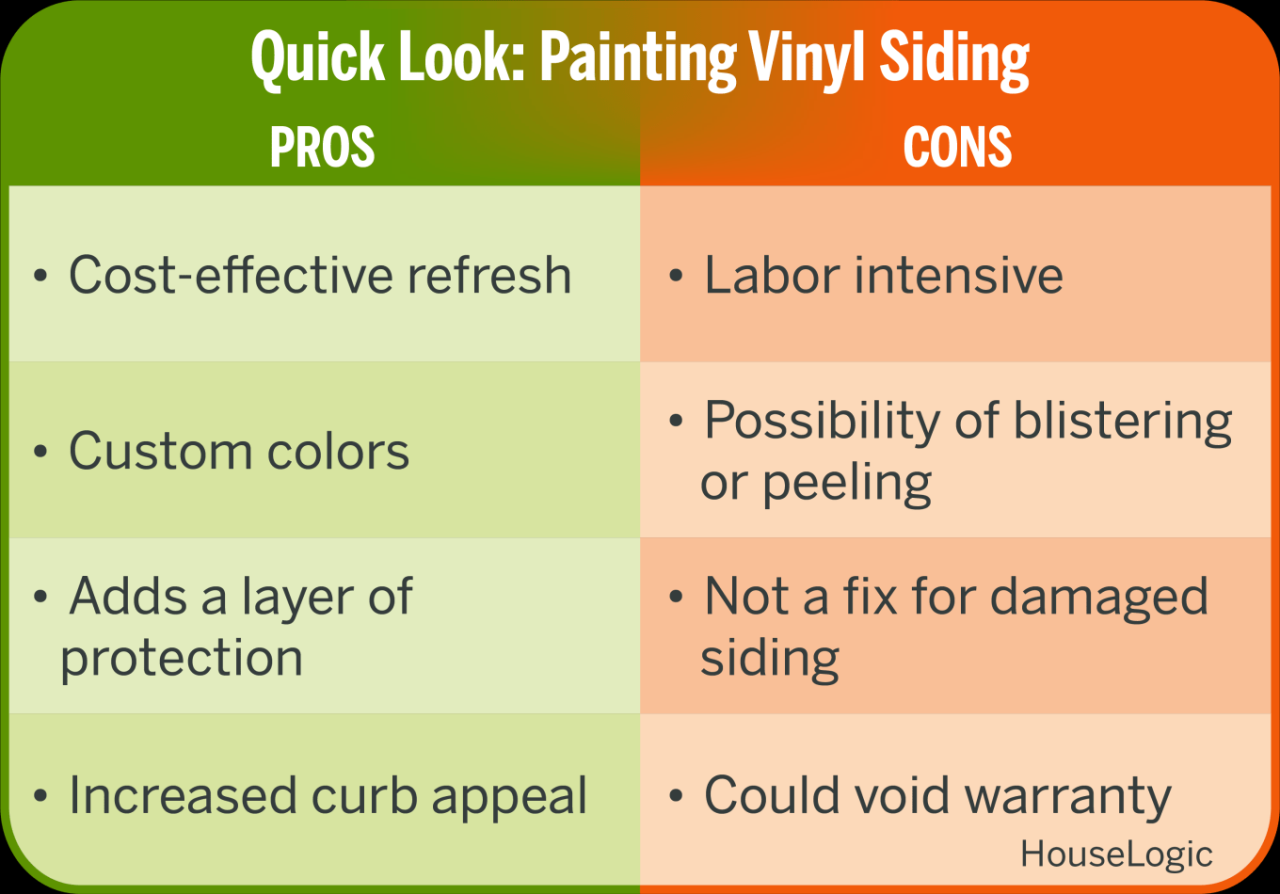 The Pros and Cons of Painting Vinyl Siding